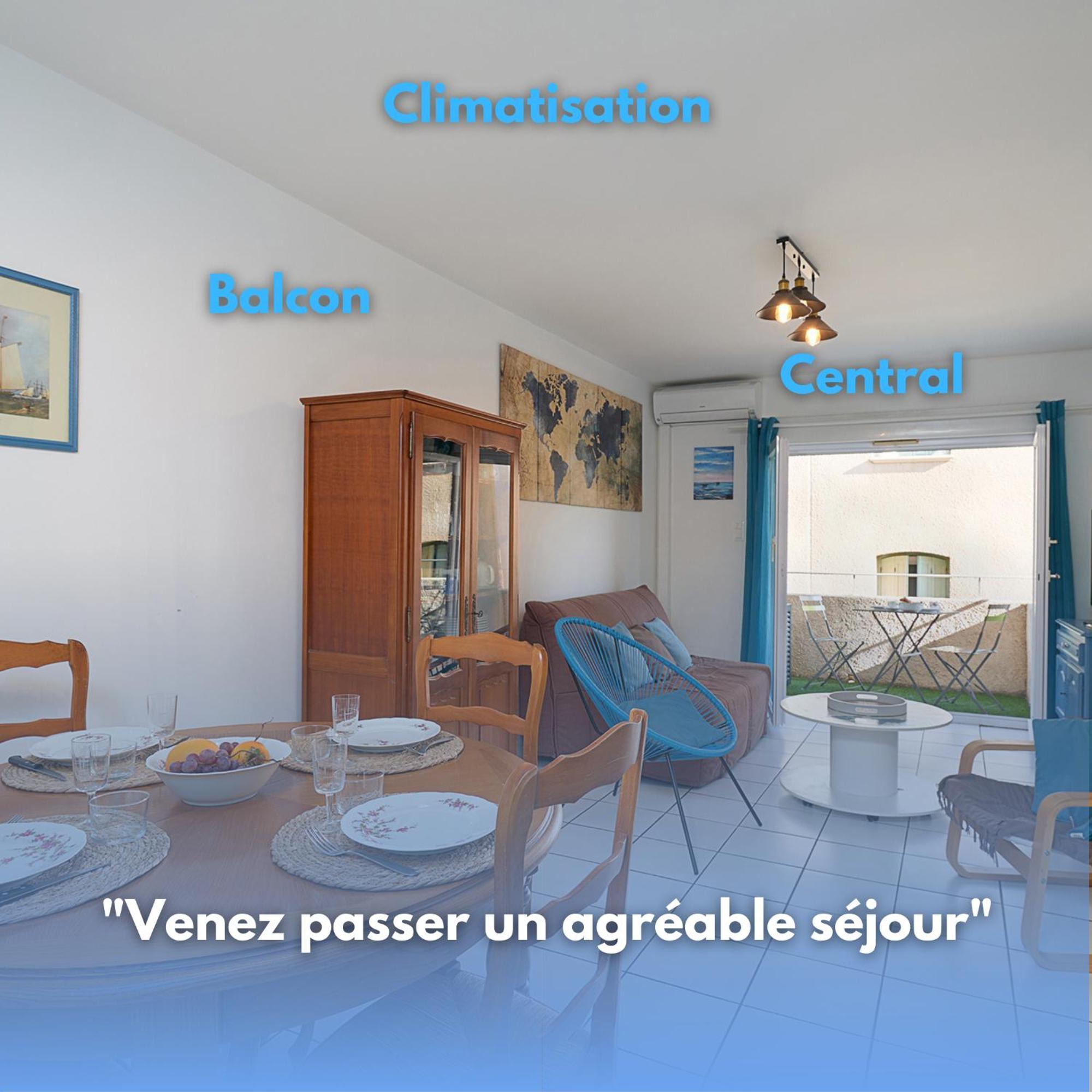 L'Escapade, Port A 200M, Climatisation Et Balcon Apartment Port Vendres Luaran gambar